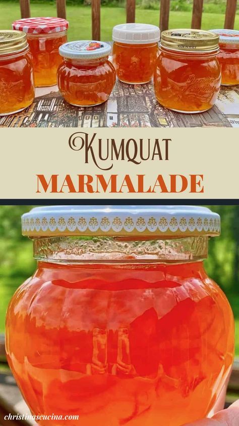 Kumquat marmalade is a delicious way to make your kumquats last all year long. Easy to make and even easier to enjoy on bread, toast, muffins or to use in recipes. Kumquat Marmalade Recipes, Kumquat Marmalade, Kumquat Recipes, Pectin Recipes, Marmalade Jam, Great British Food, Marmalade Recipe, Jam Recipes Homemade, Cooking Easy