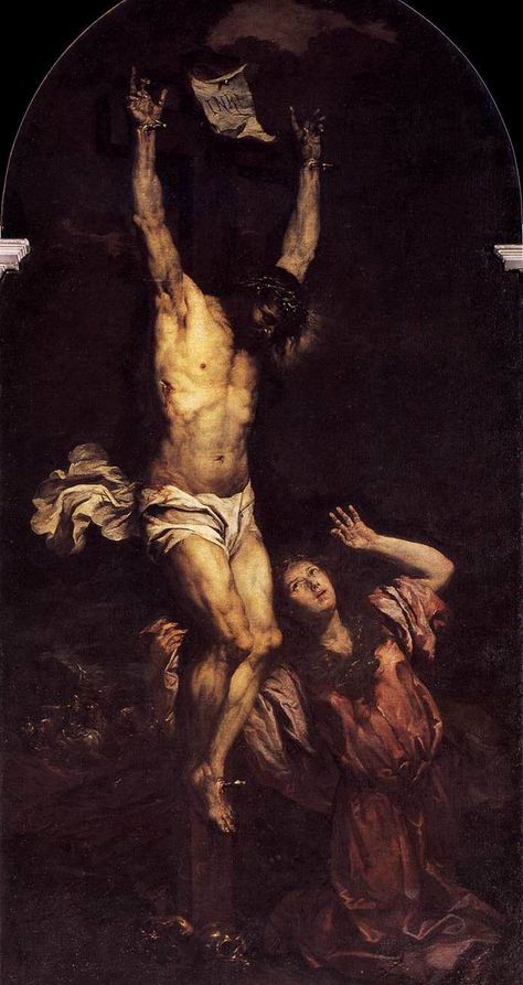 giovanni battista langetti mary magdalene at the foot of the cross The Crucifixion, Crucifixion Of Jesus, Rennaissance Art, Jesus And Mary Pictures, Jesus Christ Art, Mary Magdalene, Jesus Painting, Biblical Art, Mary And Jesus