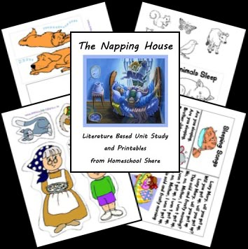 The Napping House literature based unit study and printables for preschool; learn about houses, shapes, nocturnal animals, sequencing, the letter N, and more! Free from Homeschool Share Napping House Activities, A House For Hermit Crab, Free Unit Study, The Napping House, Kids Literacy, Story Activities, Preschool Literacy, Preschool Books, Hermit Crab