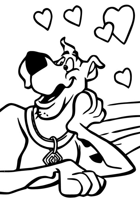 Scooby Doo Valentine, Scooby Doo Coloring Pages, Scooby Doo Images, Valentine Coloring Pages, Love Coloring Pages, Valentine Coloring, Cartoon Coloring Pages, Halloween Coloring Pages, Disney Coloring Pages