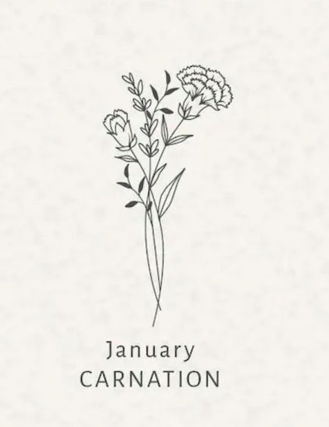 Birth Flower Tattoos Carnation, Carnation Flower Tattoo Wrist, Dainty Carnation Flower Tattoo, Carnation And Sweet Pea Tattoo, January Flower Tattoo Carnation, Carnation And Violet Flower Tattoo, Carnation Birth Flower Tattoo, Carnation Hand Tattoo, Birthflower January Tattoo