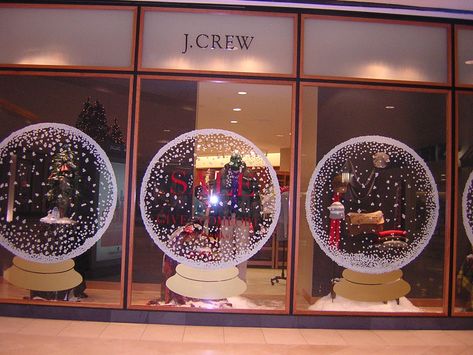 Window Displays Small Christmas Window Display, Holiday Storefront Window Display, Party Window Display, New York Christmas Window Displays, Snowglobe Window Display, Pink Christmas Window Display, January Window Display Ideas, Store Front Windows Christmas, Snow Globe Window Display