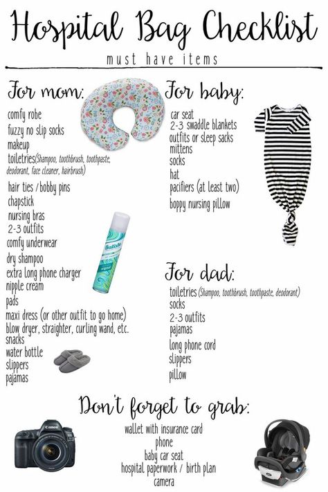 Baby Hospital Bag Checklist, Hospital Checklist, Hospital Bag For Mom To Be, Pregnancy Hospital Bag, Baby Trivia, Baby Hospital Bag, Hospital Bag Checklist, Newborn Baby Tips, Bag Checklist