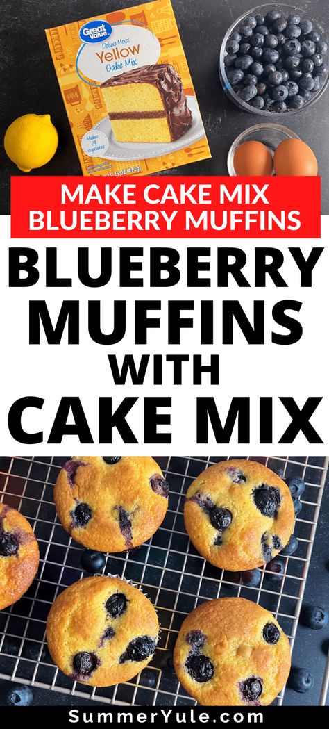 Cake Mix Blueberry Muffins Recipes, Recipes Using Yellow Cake Mix Boxes Blueberry, Cake Mix Lemon Blueberry Muffins, Ww Lemon Blueberry Muffins, Gluten Free Cake Mix Muffins, Yellow Cake Mix With Blueberries, Blueberry Muffins With Cake Mix Easy, 3 Ingredient Blueberry Muffins, Lemon Blueberry Muffins From Box Cake