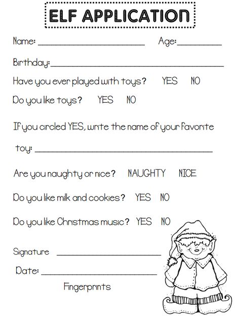 Elf Application.pdf Elf Application, Elf Yourself, Christmas Units, Christmas Stem, Measurement Activities, Christmas Teaching, Elf Activities, 1st Grade Writing, Preschool Christmas Crafts