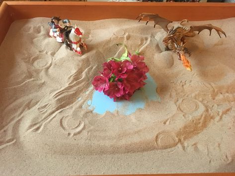 Sandplay Therapy, St George And The Dragon, Saint George And The Dragon, Sand Tray, St George, The Dragon