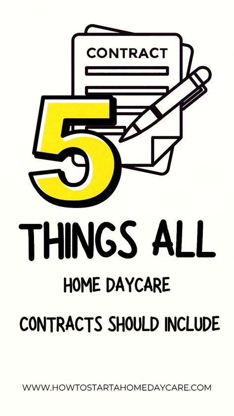 Discover the 5 key elements that every home daycare contract should include. Daycare Contract In Home, Daycare Contract Template, Home Daycare Contract, Church Nursery Organization, Daycare Rates, Daycare Policies And Procedures, Inhome Daycare, Gingerbread Playhouse, In Home Daycare