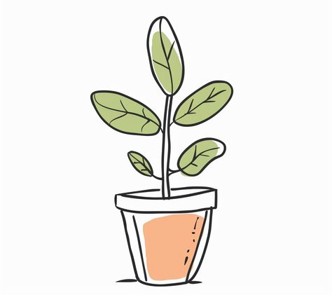 #SimpleDoodle #SmallPlant #VectorIllustration #Children’sBookStyle #Cute #FlatColor #TheCandie Plant Doodles Simple, Plant Doodles, Plant Doodle, Inspirational Digital Art, Rosé Phone, Photography Movies, Mini Printer, Plant Vector, Plant Drawing