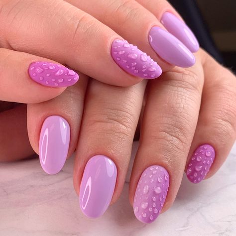 Water drop design #nailsdesign #mattenails #waterdrops Water Drop Nails Design, Water Drops Nails, Water Drop Nail Art, Water Drop Nails, Nail Poses, Purple And Silver Nails, Nail Art Dotting Tool, Purple Chrome Nails, Pedi Ideas