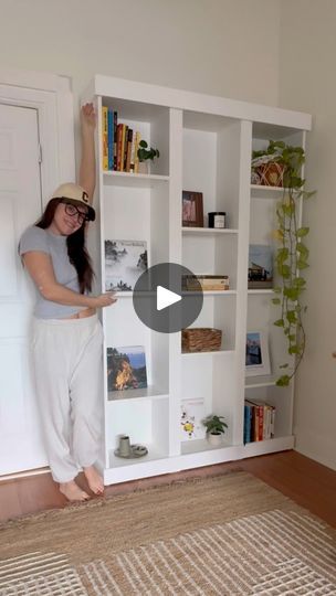 Bookshelf Hack, Ikea Bookshelf Hack, Ikea Bookshelf, Ikea Finds, Bookcase Diy, Ikea Bookshelves, Ikea Living Room, Furniture Fix, Ikea Hack Ideas