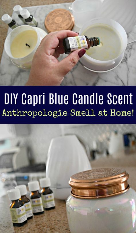 Easily make your home smell like a luxury Anthropologie Capri Blue candle scent by DIY diffusing these essential oils! Capri Blue Volcano Candle, Volcano Scent, Capri Blue Candle, Capri Blue Volcano, Blue Volcano, Diy Anthropologie, Expensive Candles, Smelling Candles, Volcano Candle