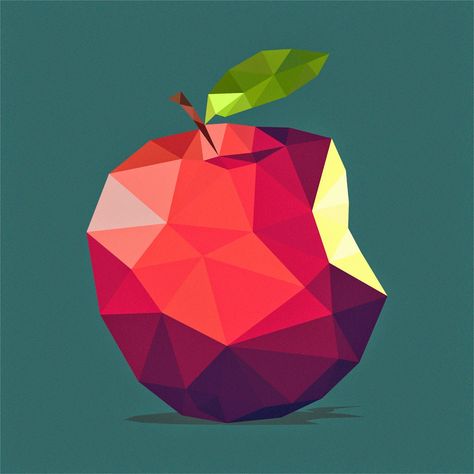 2D Low Poly Art by Renan Santos Polygon Aesthetic, Printify Ideas, Motorcycle Illustration, Poly Art, Polygon Art, Cubism Art, Low Poly Art, Risograph Print, Fruit Illustration