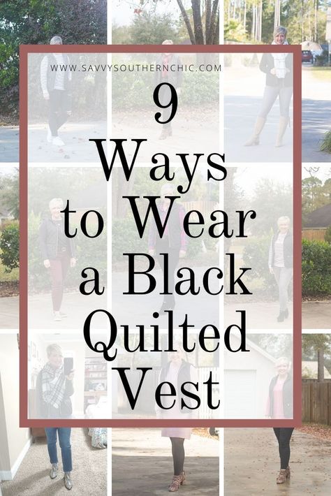 How To Wear Long Vest Outfits Ideas, Women’s Black Vest Outfit, Faux Leather Vest Outfits For Women, Black Quilted Vest Outfit, How To Style A Black Puffer Vest, Long Black Puffer Vest Outfit, Long Black Vest Outfits For Women, Plus Size Puffer Vest Outfit, Fall Puffer Vest Outfits