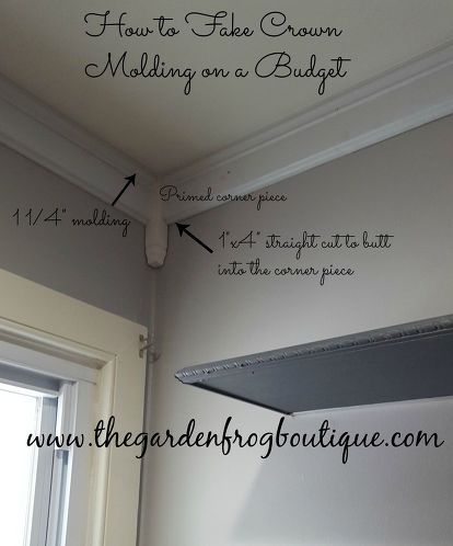 Faux Crown Moldings, Kitchen Cabinet Crown Molding, Small Basement Remodeling, Diy Crown Molding, Small Basement Remodel, Easy Home Improvement Projects, Fc Logo, Crown Moldings, Easy Home Improvement