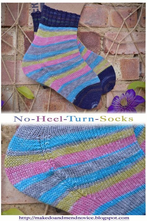 First test knit of the no-heel-turn sock. The heel on this sock is created by simply working increases and then decreases. No need for a heel-flap and no picking-up of stitches. More info on the blog. #sockknitting #knitting #socks #vanillasocks #vanillasockknitting #knit #sockyarn #jamescbrett #noheelturnsocks #heelturning Sock Blockers, Knitting Sock, Knitted Socks Free Pattern, Heel Socks, Crochet Slipper Pattern, Sock Knitting, Hand Knit Socks, Sock Knitting Patterns, Slippers Pattern