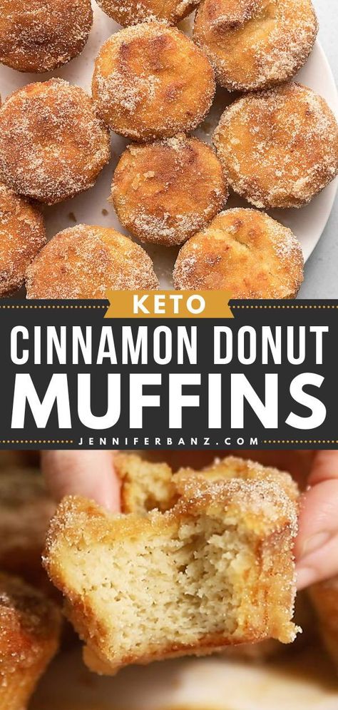 French breakfast puffs for your brunch ideas! This easy breakfast recipe features keto cinnamon sugar muffins. While these Keto Cinnamon Donut Muffins are completely sugar-free, they still taste just like the real thing! Breakfast Puffs, French Breakfast Puffs, Cinnamon Sugar Muffins, Keto Muffin Recipe, Sugar Free Breakfast, Keto Cinnamon, Cinnamon Donuts, Donut Muffins, Easy Breakfast Recipe