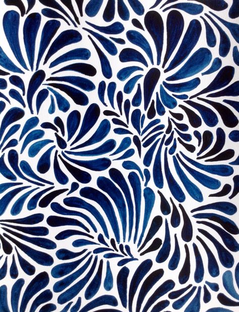 Luli Sanchez inspired painting. Love blue! Talavera Wallpaper, Luli Sanchez, Blue Talavera, Talavera Art, Talavera Pattern, Inspired Painting, Love Blue, Delft, Surface Pattern Design