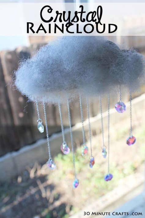 Crystal Raincloud Diy Crystal Crafts Room Decor, Portable Crafts, Diy Crystal Suncatcher, Adult Craft Ideas, Crystal Projects, Diy Crystal Crafts, Diy Trinkets, Hippie Crafts, Bohemian Crafts