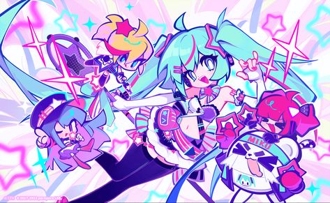 Muse Dash, Miku Hatsune Chibi, Miku Hatsune Vocaloid, Vocaloid Characters, Cute Doodle Art, 영감을 주는 캐릭터, Funky Art, Cute Doodles, Cartoon Art Styles