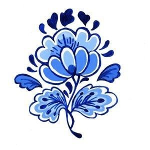 Cold Porcelain Ornaments, Tattoo Mujer, Dutch Tattoo, Blue Flower Tattoos, Blue Ink Tattoos, Inspiration Tattoo, Blue Tattoo, Disney Tattoo, Trendy Tattoo