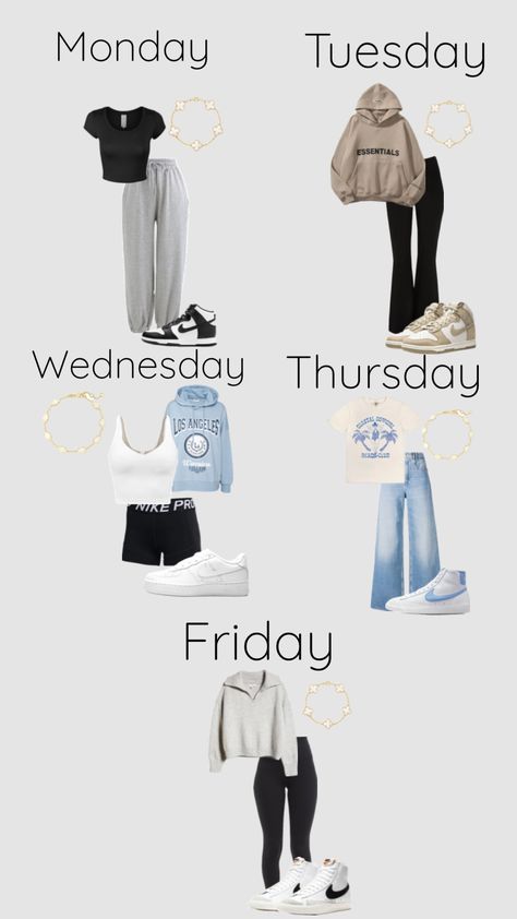 Cozy College Outfit, Cute Middle School Outfits, Simple Outfits For School, Fall College Outfits, Preppy Summer Outfits, Casual Preppy Outfits, Cute Lazy Day Outfits, Trendy Outfits For Teens, Clothes And Shoes