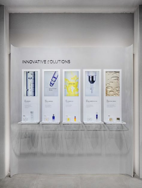 Gallery of IOPE LAB Flagship / Betwin Space Design - 3 Exhibition Display Design, Museum Exhibition Design, Visual Merchandising Displays, Store Interiors, Cosmetic Display, Exhibition Stand Design, Exhibition Booth Design, Exhibition Display, Exhibition Booth