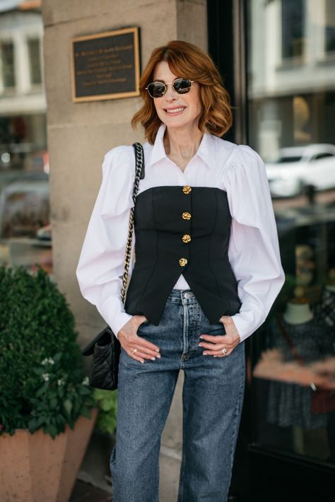 Want to step up a white button down? Add this strapless corset top over it! Wearing a size 2. Strapless Corset Outfit, Corset Top Outfit, Strapless Corset Top, Corset Outfit, Perfect Fall Outfit, Dallas Fashion, Strapless Corset, Fashion Trends Winter, Winter Outfit Inspiration