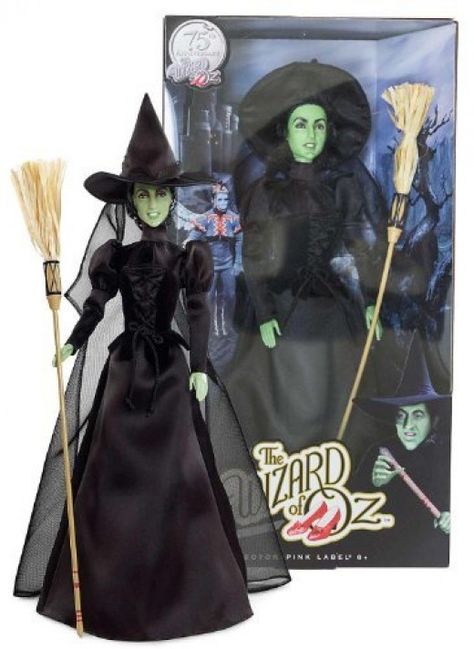 The Characters of the wizard of Oz: The Wicked Witch of the West Barbie doll, Perfect for any Collector. Happy Halloween Wizard Of Oz Witch, Wizard Of Oz Wicked Witch, Wizard Of Oz Dolls, Wizard Of Oz Characters, The Wicked Witch Of The West, Barbie Halloween, Wicked Witch Of The West, Witch Of The West, Barbie Images