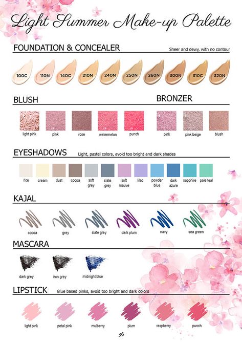 Light And Cool Color Palette, Summer Light Personal Color, Summer Clear Color Palette, Light Summer Color Palette Lipstick, Light Summer Dream Wardrobe, Dream Wardrobe Light Summer, Light Summer Color Makeup, Light Summer Color Palette Jewelry, Light Summer Personal Color