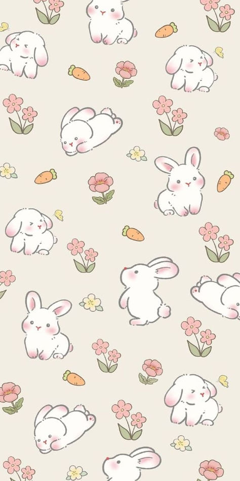 cute Easter wallpaper: cute bunny patterns Cute Easter Wallpaper, I Phone 7 Wallpaper, Wallpaper Edgy, Icona Ios, Rabbit Wallpaper, Wallpaper Homescreen, Wallpaper Retro, Cocoppa Wallpaper, Easter Wallpaper