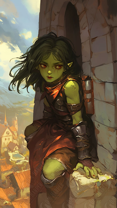 Goblin Rogue/Wizard Goblin Female Dnd, Female Goblin Character Design, Goblin Girl Art, Goblin Fantasy Art, Swamp Goblin, Goblin Sorcerer, Goblin Paladin, Goblin Cleric, Goblin Art Dnd