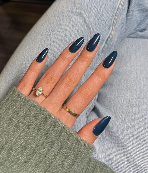 Navy Nails, Simple Fall Nails, September Nails, Nagel Tips, Smink Inspiration, Casual Nails, Makijaż Smokey Eye, Nagel Inspo, Dream Nails