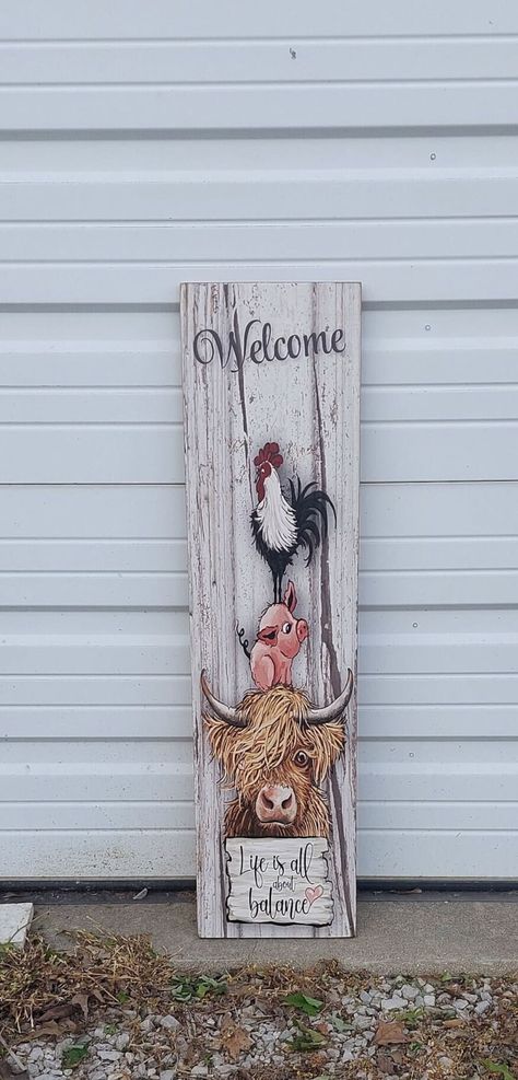 This Signs item by ExpressionsNmoreVer2 has 80 favorites from Etsy shoppers. Ships from United States. Listed on 25 Nov, 2023 Barn Wood Art, Porch Leaners, Wood Plank Art, Highland Cow Painting, Plank Art, Wood Porch, Barn Wood Crafts, Wooden Welcome Signs, Cow Pictures