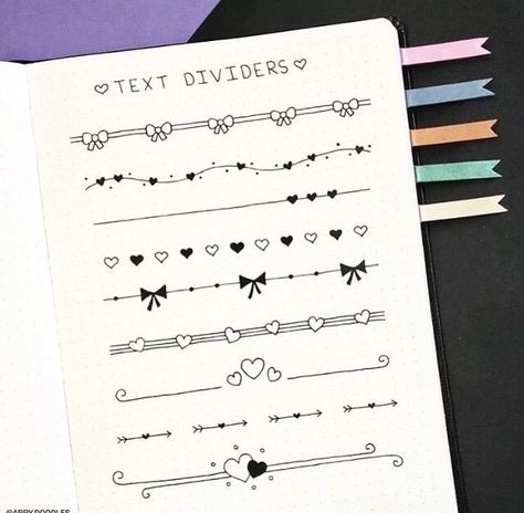 Ideas For Notes, Dividers Ideas, Bullet Journal Dividers, Divider Ideas, Bullet Journal Ideas Templates, Lettering Guide, Bond Paper Design, Bullet Journal Mood Tracker Ideas, Bullet Journal Paper