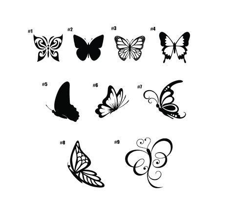 Vinyl Decal - Butterfly Different butterfly options Handmade Please select color and size and then put # of butterfly wanted in special instructions. Orders will come with instruction sheet for application. I offer FREE SHIPPING for all of my decals. Looking for a custom decal? Message me - I would be happy to help! Cricut Wall Decals, Simple Wall Paintings, Bird Tattoo Wrist, Laptop Decal Stickers, Butterfly Decal, Moth Caterpillar, Flower Art Drawing, Black And White Sketches, Butterflies Svg