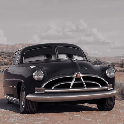 Cars Disney Characters, Doc From Cars, Cars Icons Aesthetic, Black Car From Cars Movie, Cars Icons Disney, Cars 2 Characters, Doc Cars, Doc Hudson Cars, Cars Doc Hudson