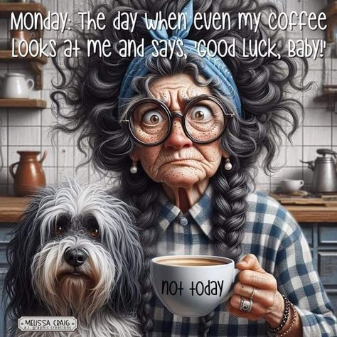 Happy Monday Quotes Funny, Monday Sayings, Happy Monday Funny, Weekday Humor, Funny Good Morning Greetings, Funny Monday Quotes, Morning Meme, Funny Monday, Getting Older Humor