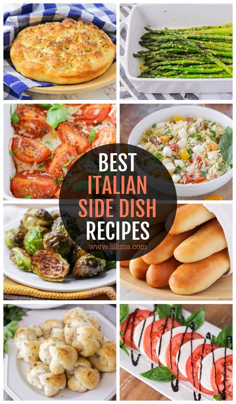 Italian Thanksgiving Recipes Side Dishes, Italian Potluck Ideas, Italian Sides, Best Italian Dishes, Easy Italian Dinner, Italian Side Dishes, Italian Entrees, Italian Beef Sandwiches, Potluck Ideas