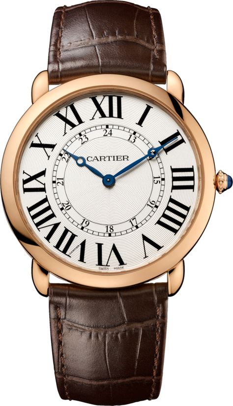 #Cartier Ronde Louis Cartier Pink (Rose) Gold #Watch Cartier Ronde, Cartier Watches Mens, Brown Leather Watch, Cartier Panthere, Cartier Santos, Gold Watch Men, Cartier Watch, Cartier Men, Rose Gold Case