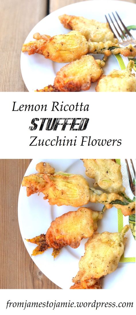 Squash Blossom Recipe, Stuffed Zucchini Flowers, Fried Zucchini Flowers, Grow Zucchini, Zucchini Flowers, Stuffed Zucchini, Lemon Ricotta, Flower Food, I'm Afraid