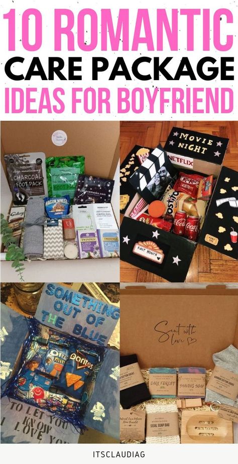 OMG these care package ideas for sick boyfriend are the best! I actually got one for my boyfriend and he totally loved it, they show you so many options and themes. Care Package Ideas For Sick, Ldr Care Package, Sick Boyfriend, Package Ideas For Boyfriend, Care Package Ideas For Boyfriend, Boyfriend Care Package, Diy Care Package, Fall Gift Baskets, Boo Gift