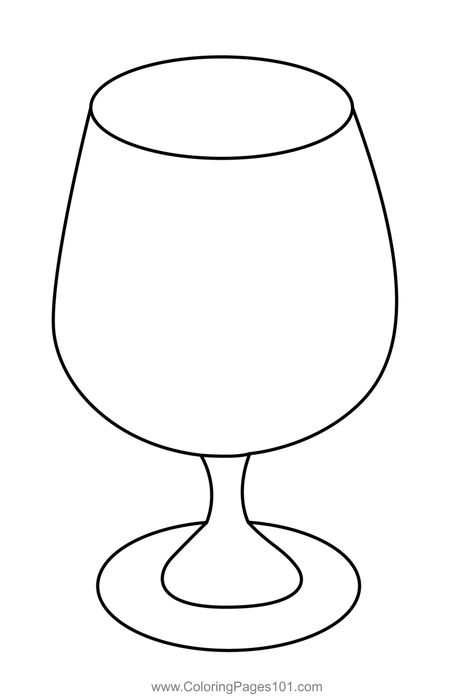 Stylish Wine Glass Coloring Page Crocodile Coloring Pages, Wine Glass Drawing, Lords Supper, Large Wine Glass, Diy Tutu, Drawings Simple, Colouring Book, Art Drawings Simple, Free Kids