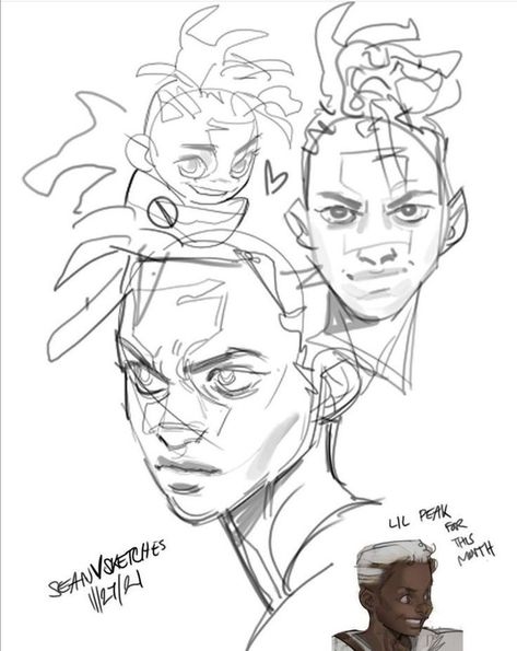 @ SeanSketches on twitter, ekko, arcane Head Drawing Reference Photo, Head Poses Sketch, Ekko Arcane Sketch, Arcane Face Reference, Arcane Style Drawings, Ekko Character Design, Comic Artstyle Reference, How To Draw Arcane Art Style, Arcane Artstyle Study