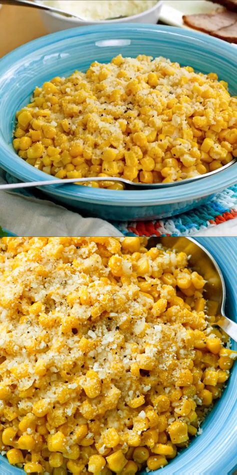 Parmesan Corn, Canned Corn Recipes, Corn Side, Parmesan Butter, Corn Recipes Side Dishes, Corn Side Dish, Pasta Vegetariana, Corn Dishes, Side Dishes For Chicken