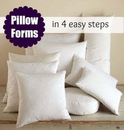 Pillow Form Sizes, Make Your Own Pillow, Diy Pillow, Pillow Sizes, Diy Sac, Pillow Ideas, Sew Ins, Pillow Form, Sewing Pillows