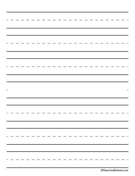 Fun free printable handwriting paper for preschool or kindergarten. Handwriting paper with picture included! Portrait or landscape, too. #prek #kindergarten #preschool Free Kindergarten Handwriting Worksheets, Hand Writing Paper Free Printable, Preschool Handwriting Worksheets, Printable Handwriting Paper, Lines For Writing Practice, Kindergarten Paper Printable, Kindergarten Lined Paper Free Printable, Blank Lined Paper Printable, Lined Paper For Kindergarten Writing