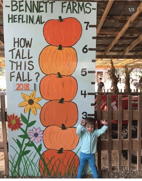 Town Halloween Festival, Farm Theme Halloween Party, Fall Fest Arts And Crafts, School Fall Carnival Decorations, Fall Festival Cutouts, How Tall This Fall Pumpkin Patch, Pumpkin Patch Yard Display, Pumpkin Patch Fall Festival, Harvest Festival Backdrop