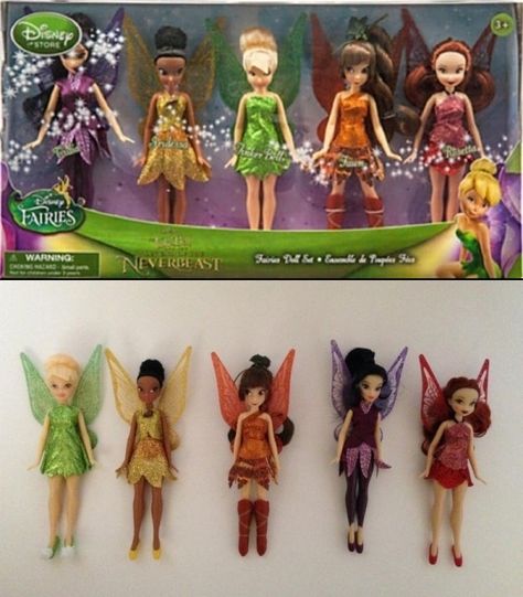 Disney Fairies Mini Doll Collection: Released with the latest Tinkerbell movie, The Legend of the Neverbeast. Set includes: Vidia, Iridessa, Tinkerbell, Fawn, and Rosetta. Disney Fairies Dolls, Iridessa Tinkerbell, Legend Of The Neverbeast, The Neverbeast, Tokidoki Toys, Tinkerbell Toys, Disney Princess Doll Collection, Disney Faries, Tinkerbell Doll