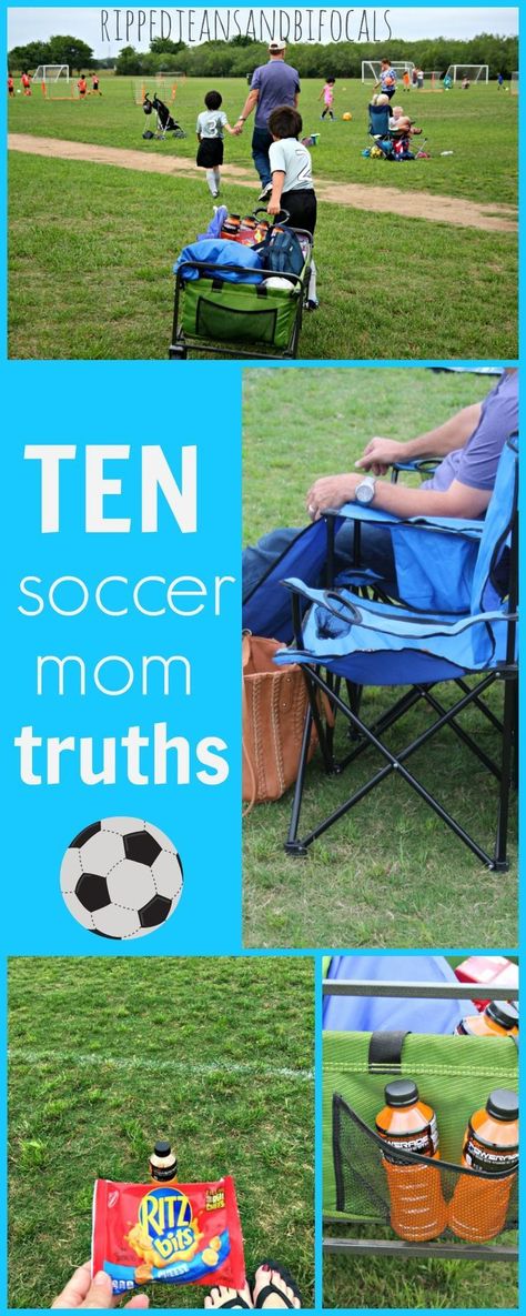 10 Things Every Soccer Mom Knows|Ripped Jeans and Bifocals Soccer Mom Must Haves, Soccer Mom Ideas, Soccer Game Snacks, Mom Snacks, Soccer Mom Outfit, Soccer Snacks, Soccer Essentials, Fit Family, Sports Parent