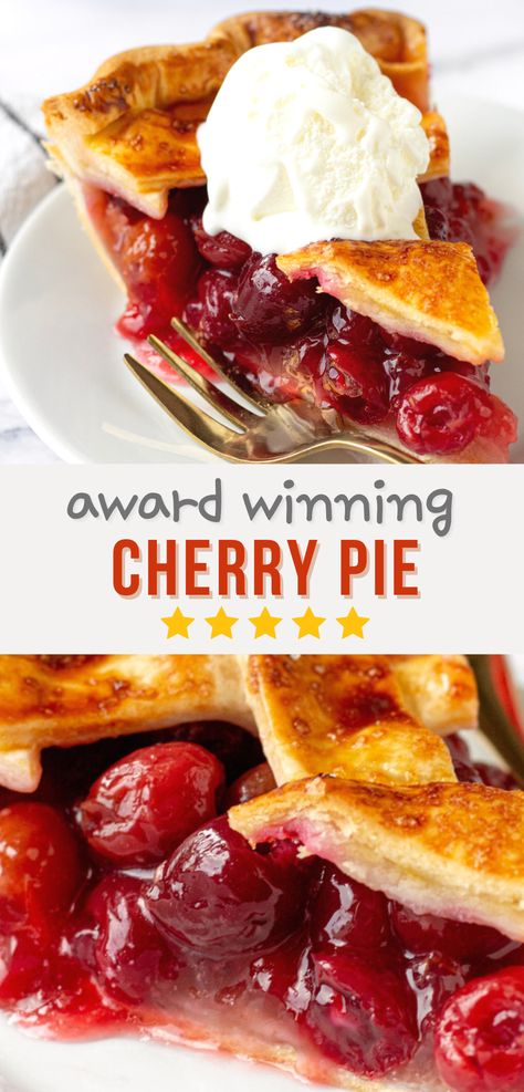 Cherry Pie Recipe Easy Cherry Pie Recipe, Fresh Cherry Pie Recipe, Best Cherry Pie Recipe, Easy Cherry Pie, Fresh Cherry Pie, Homemade Cherry Pie, Cherry Pie Filling Recipes, Pizza Fruit, Homemade Cherry Pies